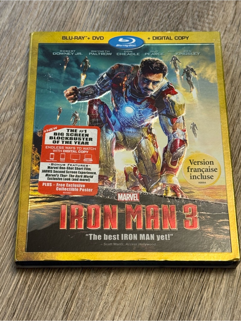 Marvel Iron Man 3 Blu‑ray + DVD